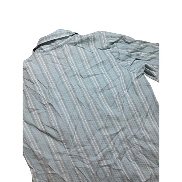 Lane Bryant Button Up Shirt Women’s 18/20w Blue White Striped Short Sleeve - Picture 5 of 10
